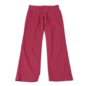 Polo Ralph Lauren Men's Stretch Classic Fit Red Pants Size 34x32 Flat Front